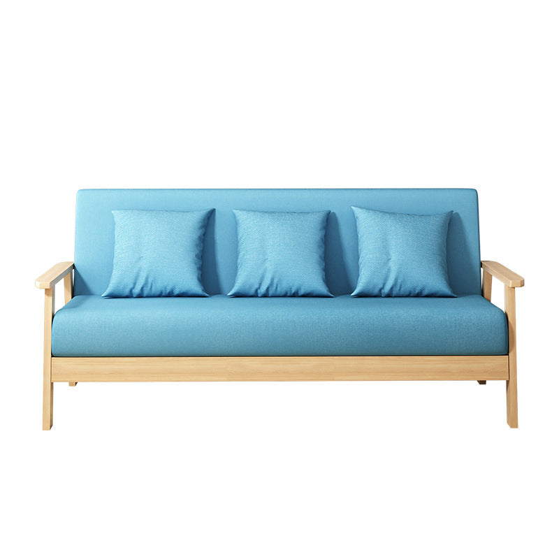 Quadratarm Stoff aus 2/3 Sitzsofa mit Holzbasis