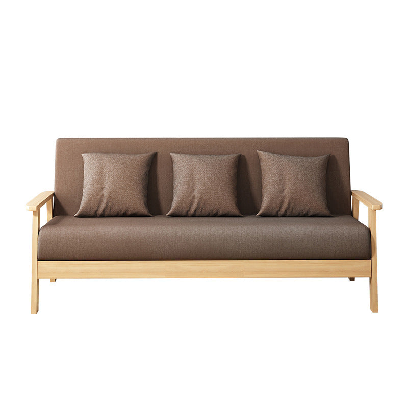 Quadratarm Stoff aus 2/3 Sitzsofa mit Holzbasis