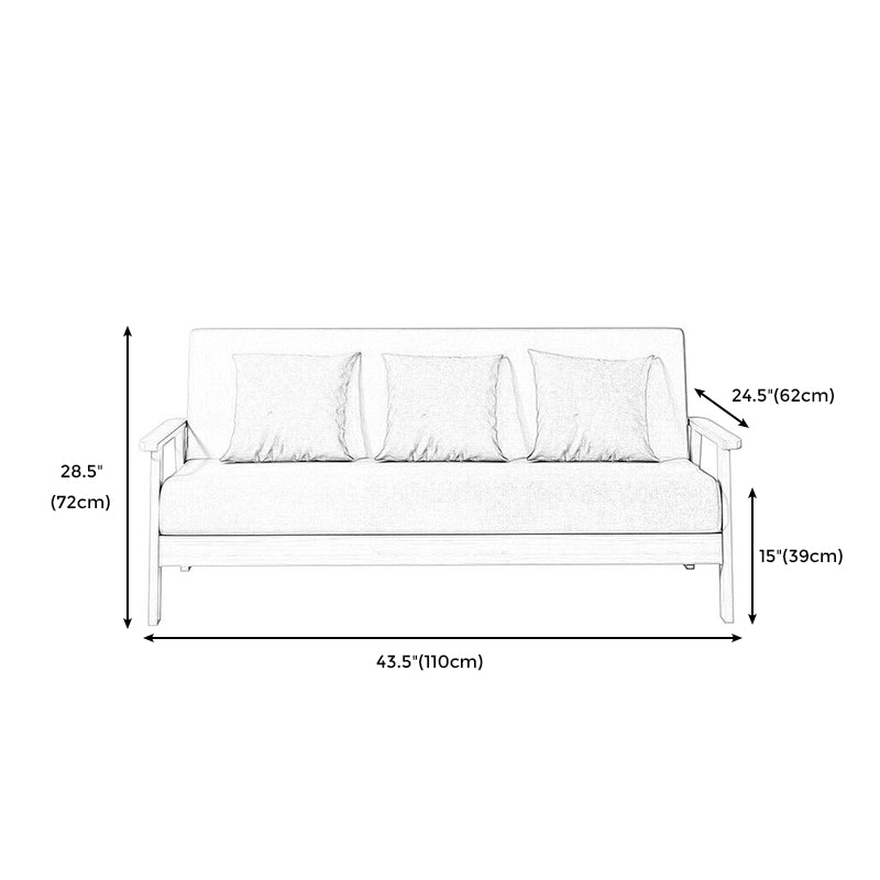 Quadratarm Stoff aus 2/3 Sitzsofa mit Holzbasis