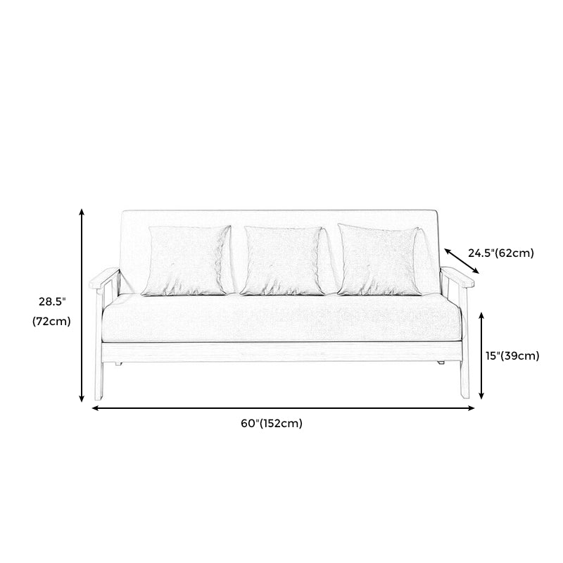 Quadratarm Stoff aus 2/3 Sitzsofa mit Holzbasis