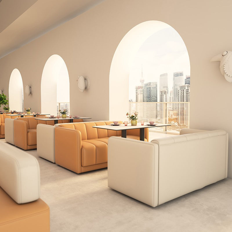 31.5"High Contemporary Fabric Sewn Pillow Back Sofa for Restaurant and Cafe