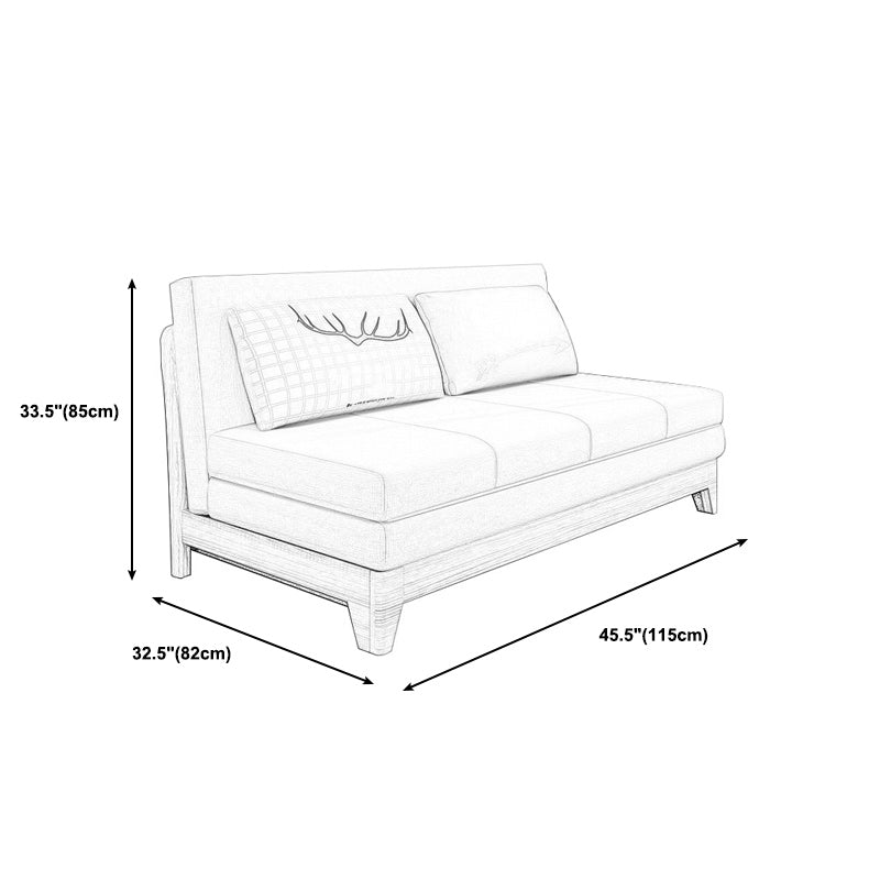 Sofá de tela sin brazo de amor reclinable de espalda apretada para sala de estar para sala de estar