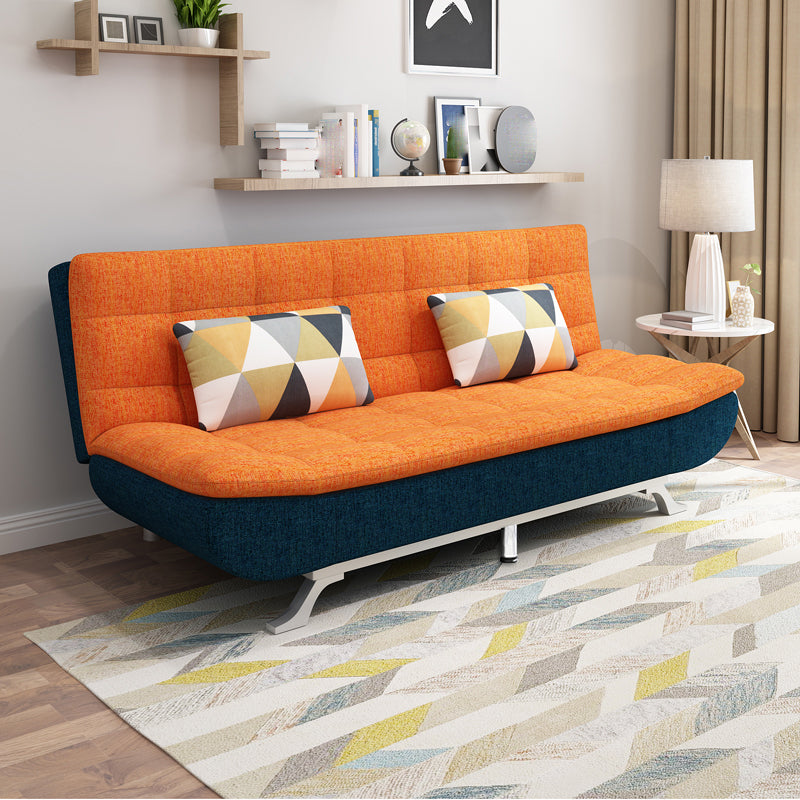 74.80" W √ó 33.46" D √ó 35.43" H Biscuit Back Armless Sofa with Convertible