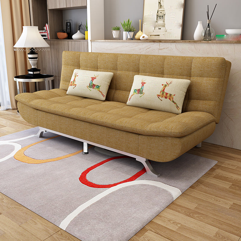 74.80" W √ó 33.46" D √ó 35.43" H Biscuit Back Armless Sofa with Convertible