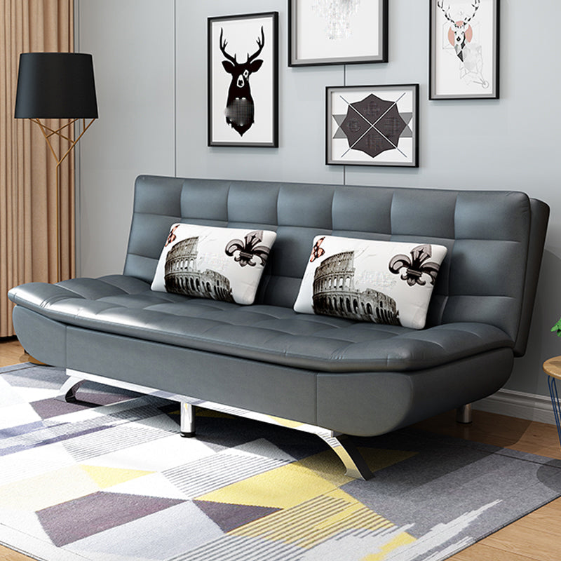 74.80" W √ó 33.46" D √ó 35.43" H Biscuit Back Armless Sofa with Convertible