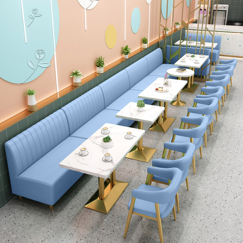Divano glam contemporaneo oro 47,27 "d x 25,59" w x 33,46 "divano a 2 posti per ristorante
