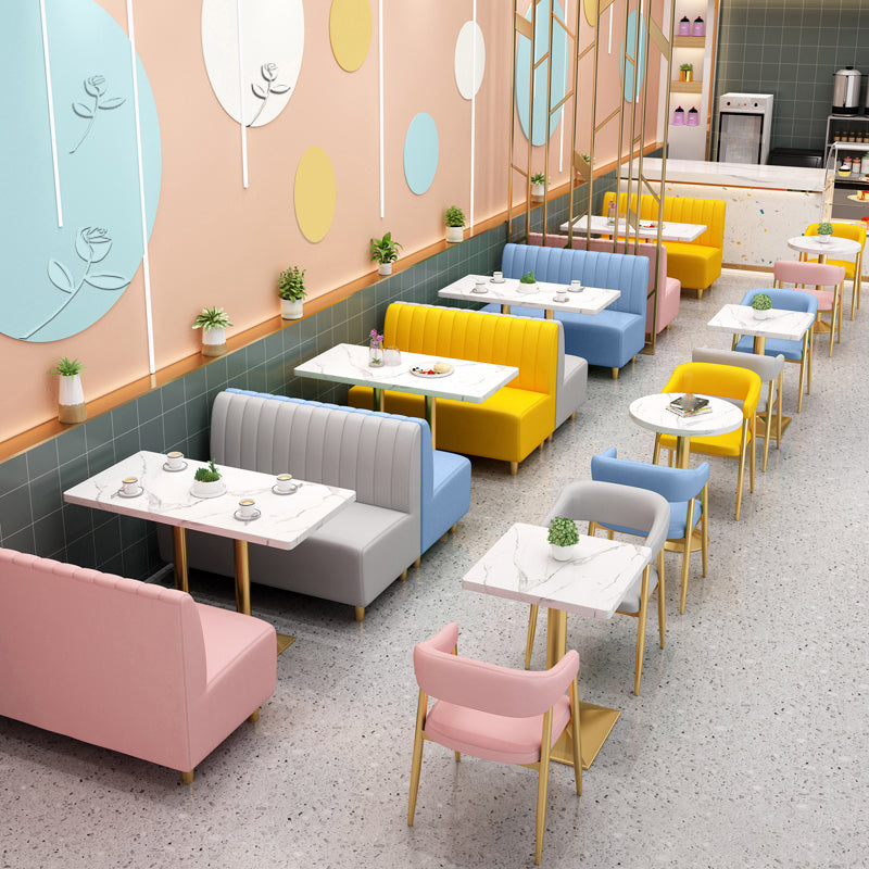 Divano glam contemporaneo oro 47,27 "d x 25,59" w x 33,46 "divano a 2 posti per ristorante