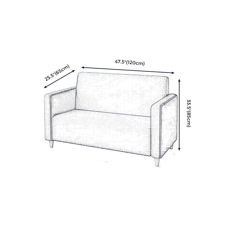 Divano glam contemporaneo oro 47,27 "d x 25,59" w x 33,46 "divano a 2 posti per ristorante