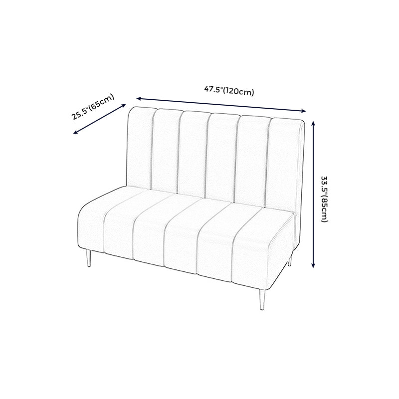 Divano glam contemporaneo oro 47,27 "d x 25,59" w x 33,46 "divano a 2 posti per ristorante