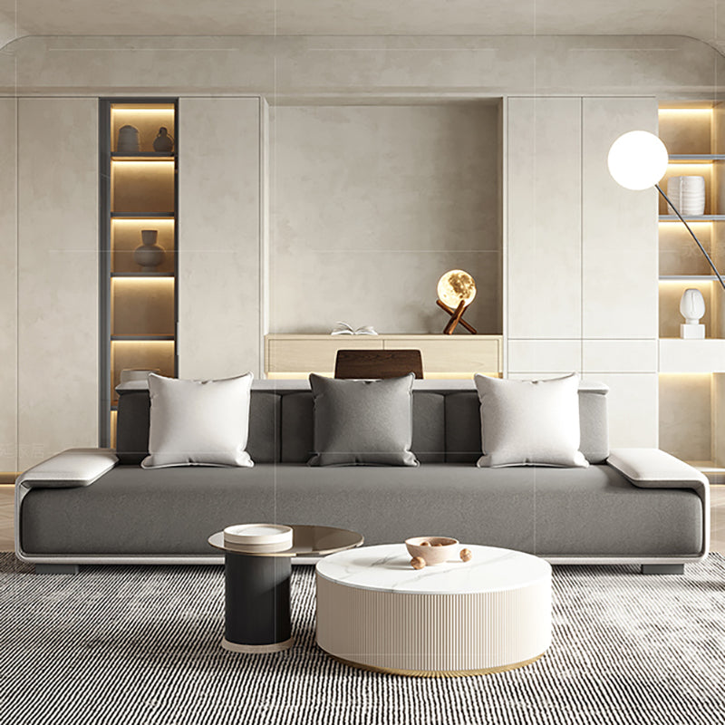 29.52"H Faux Leather Stain Resistant Pillow Top Arm Sofa for Living Room