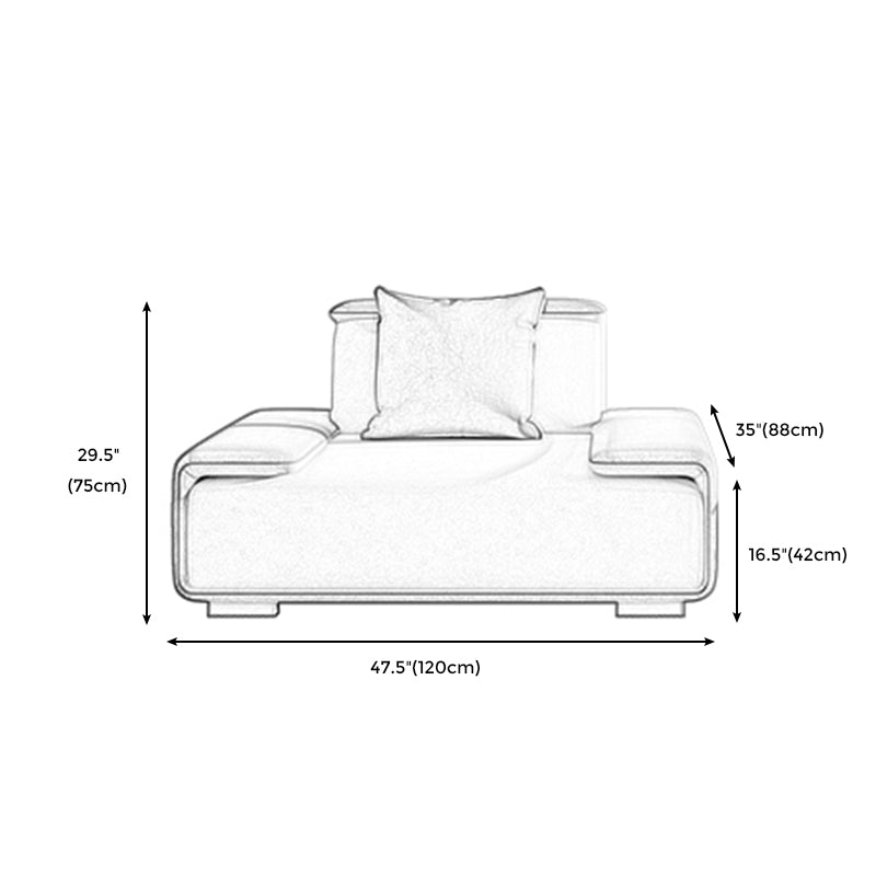 29.52"H Faux Leather Stain Resistant Pillow Top Arm Sofa for Living Room