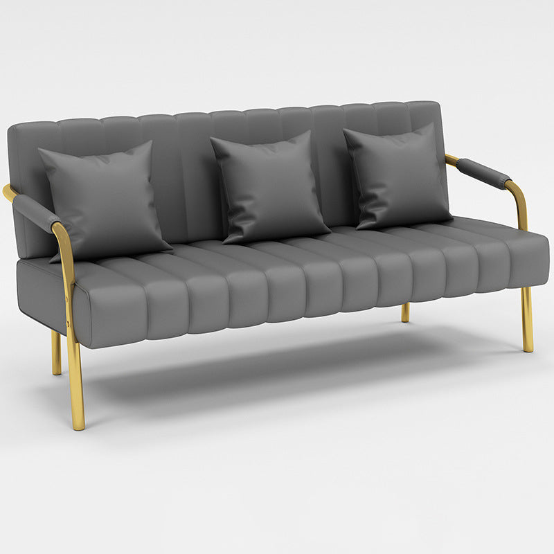 Modern Standard Metal Legs Sofa Macaroon Fabric Sofa for Apartment