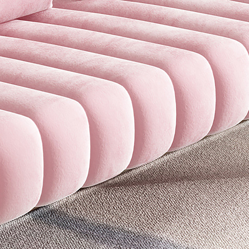 Modern Standard Metal Legs Sofa Macaroon Fabric Sofa for Apartment