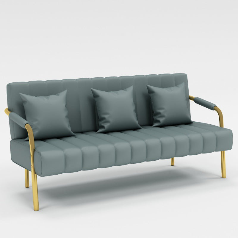 Modern Standard Metal Legs Sofa Macaroon Fabric Sofa for Apartment