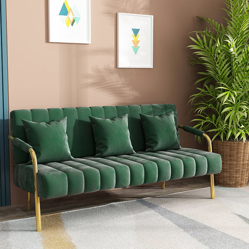Modern Standard Metal Legs Sofa Macaroon Fabric Sofa for Apartment