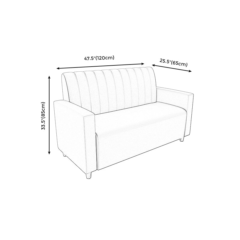 47.27"D x 25.59"W x 33.46"H Contemporary Glam 2-seat Sofa for Restaurant
