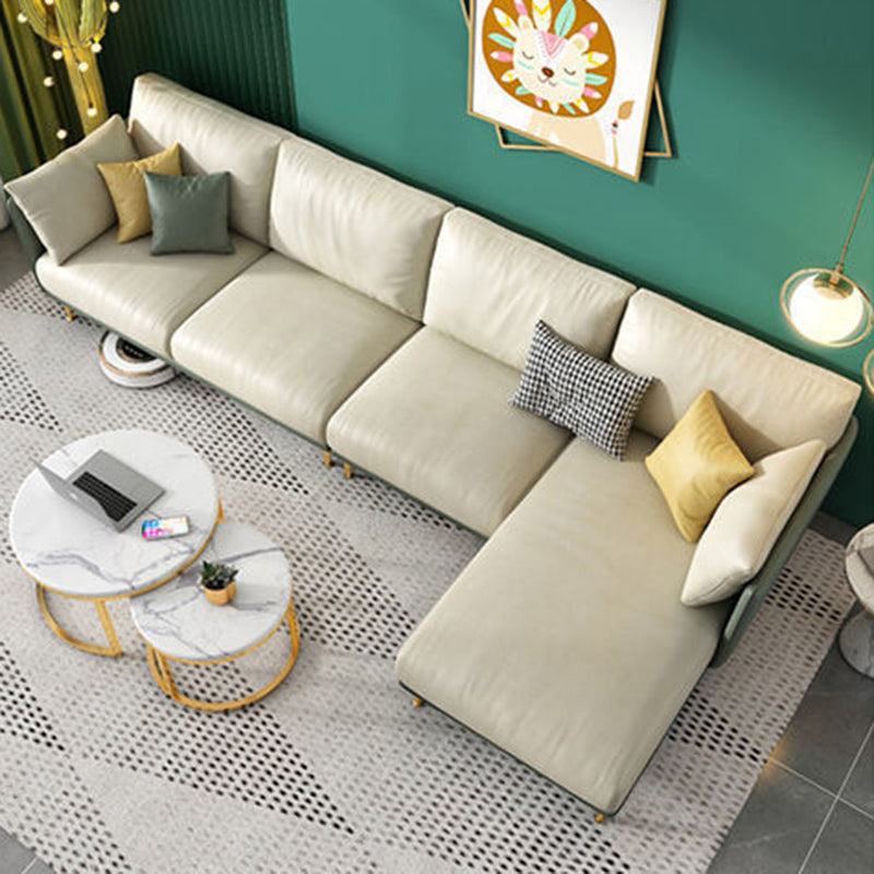 Cushion Back Slipcovered Furniture Sectionals Faux Leather Sofa