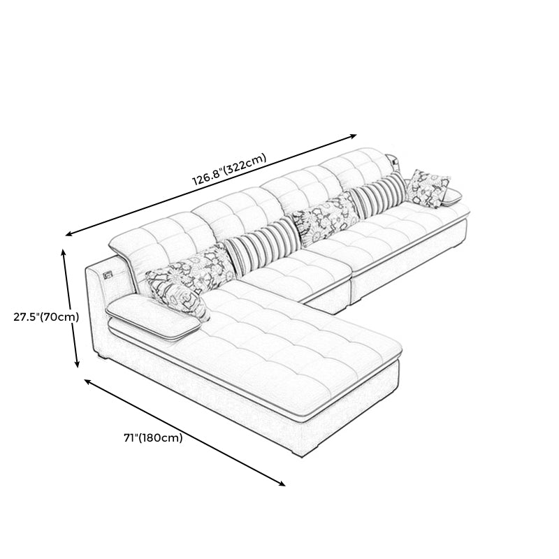 Divano braccio top con cuscino contemporaneo con sacca di backrest regolabile