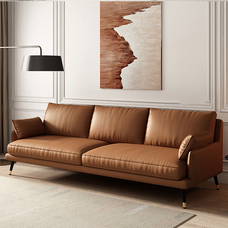 Moderno cuscino braccio top mobili di divano con cuscini divano marrone scuro e chaise