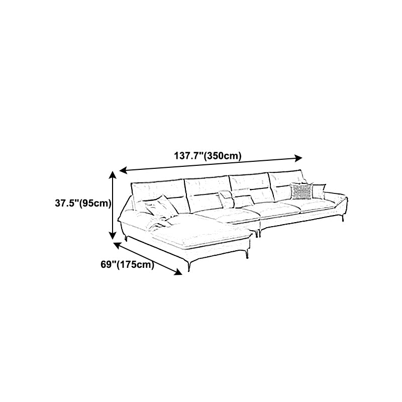 Cuscino cucito posteriore in fico di cuscino in pelle divano