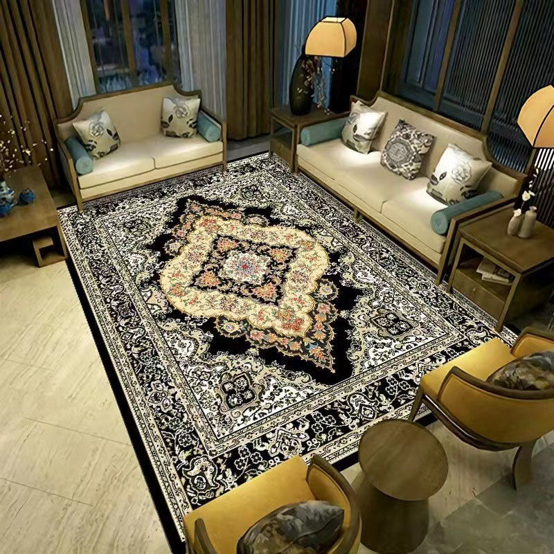 Rood traditioneel tapijten polyester grafisch vloerkleurbestendig tapijt voor woonkamer