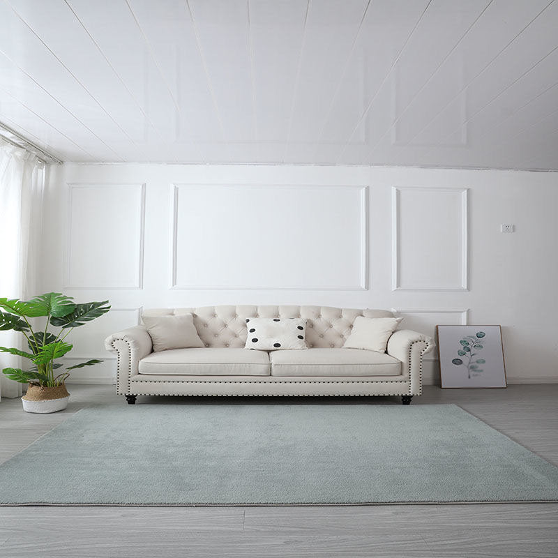 Beige Casual Rug Polyester Solid Color Rug Washable Indoor Rug for Bedroom