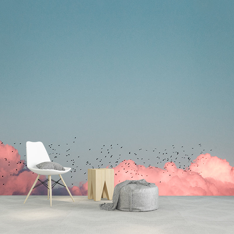 Sky Resistant Mural Wallpaper Environment Friendly Sleeping Room Wall Mural