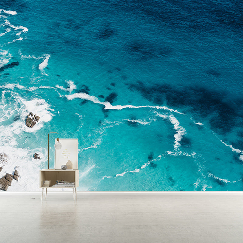 Washable Stain Resistant Wall Mural Wallpaper Ocean Sitting Room Wall Mural