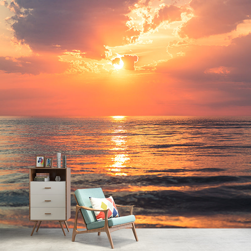 Washable Stain Resistant Wall Mural Wallpaper Ocean Sitting Room Wall Mural