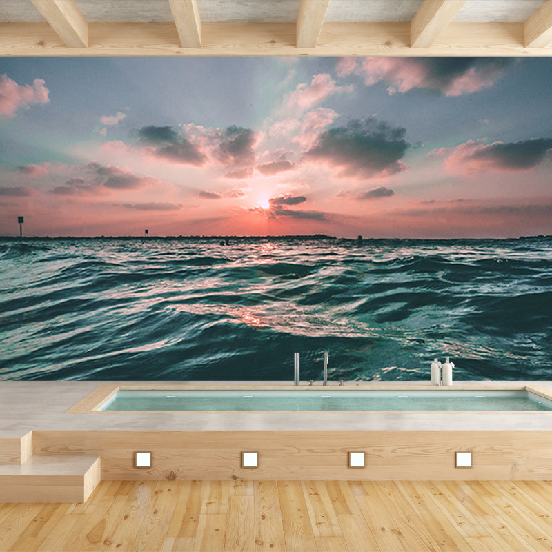 Washable Stain Resistant Wall Mural Wallpaper Ocean Sitting Room Wall Mural