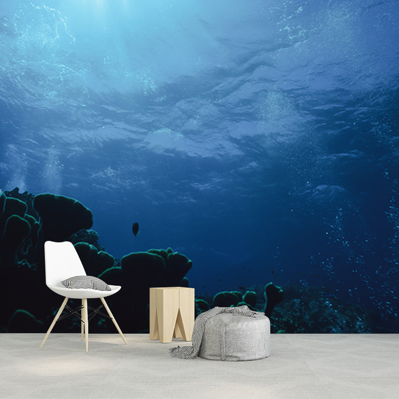 Ocean Mildew Resistant Mural Wallpaper Sleeping Room Wall Mural