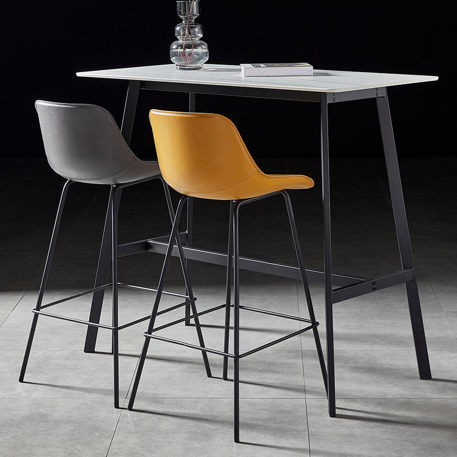 Contemporary Rectangle Bar Counter Table Sintered Stone Dining Table for Restaurant