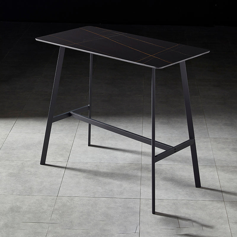 Contemporary Rectangle Bar Counter Table Sintered Stone Dining Table for Restaurant