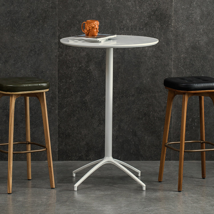 Industrial Round Bar Counter Table Dining Wooden Counter Table for Restaurant