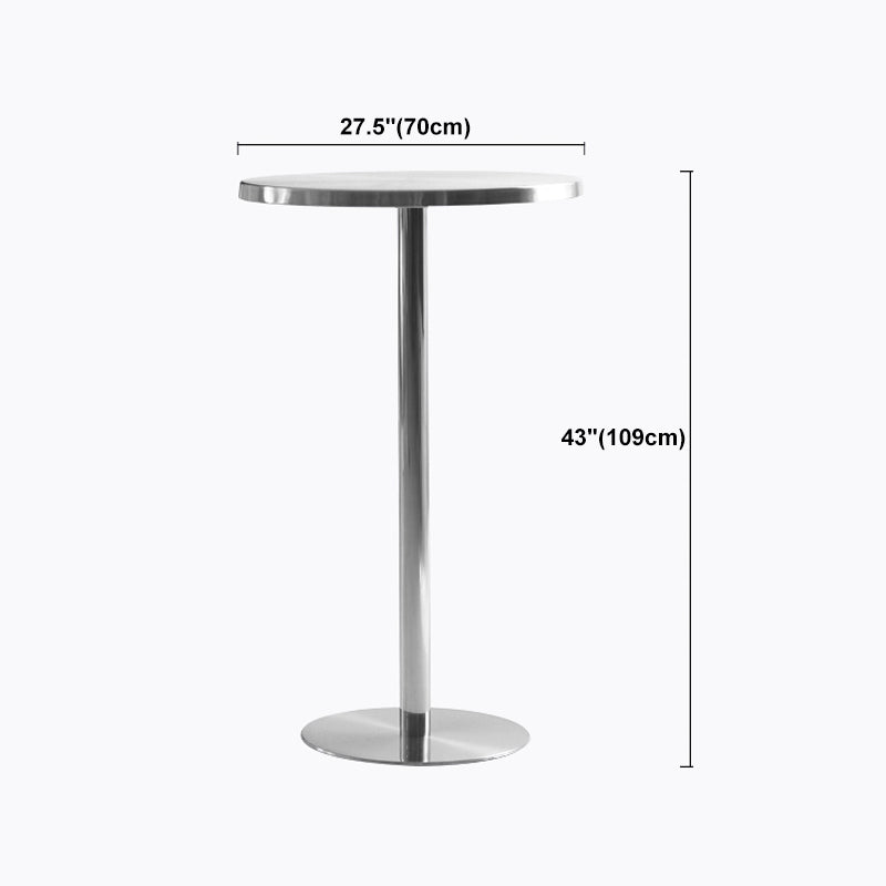 Industrial Round Bar Counter Table Metal Dining Table for Kitchen