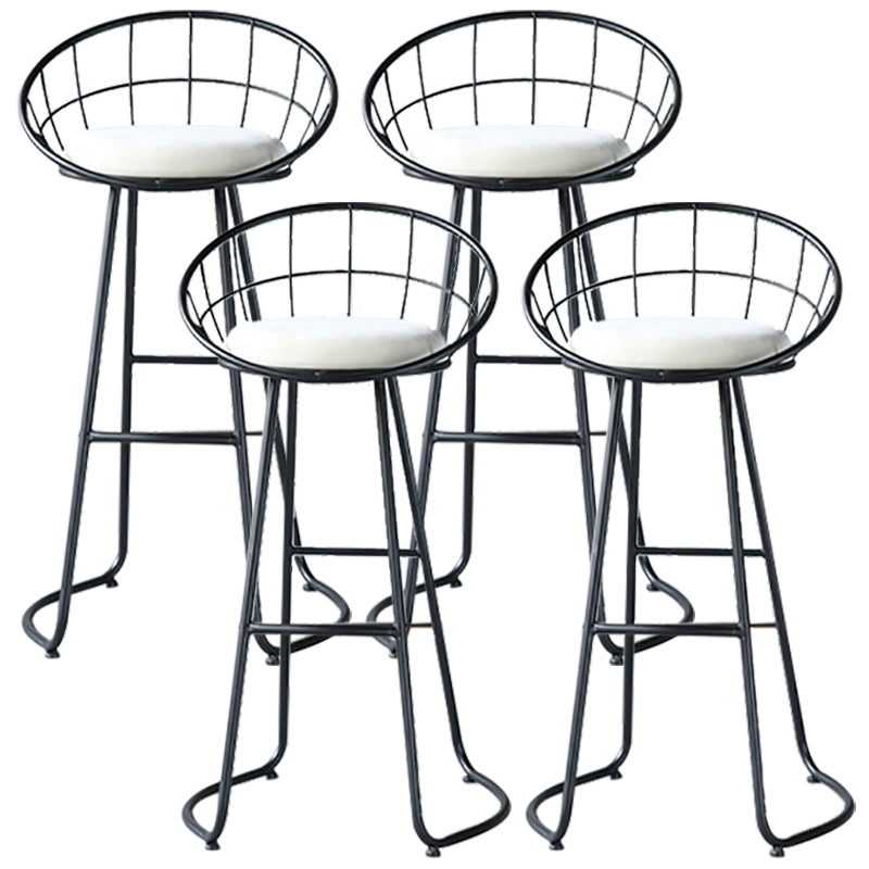 Glam Metal Bar and Counter Stool Low Back Stool with Gold Sled Base