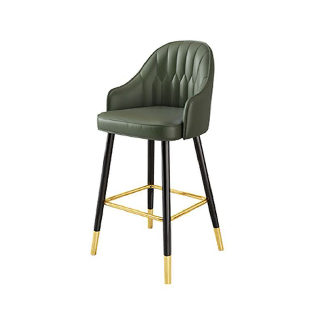 Contemporary Metal Kitchen Dining Room Arm Stool Low Back Bar Stool