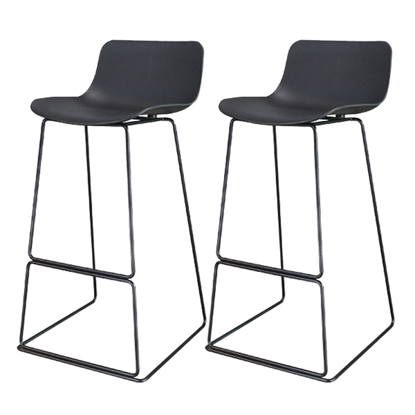 Modern Style Bar-stool Plastic Counter Bar Stool with Metal Legs for Restaurant