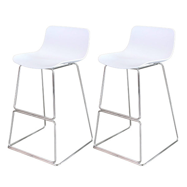 Modern Style Bar-stool Plastic Counter Bar Stool with Metal Legs for Restaurant