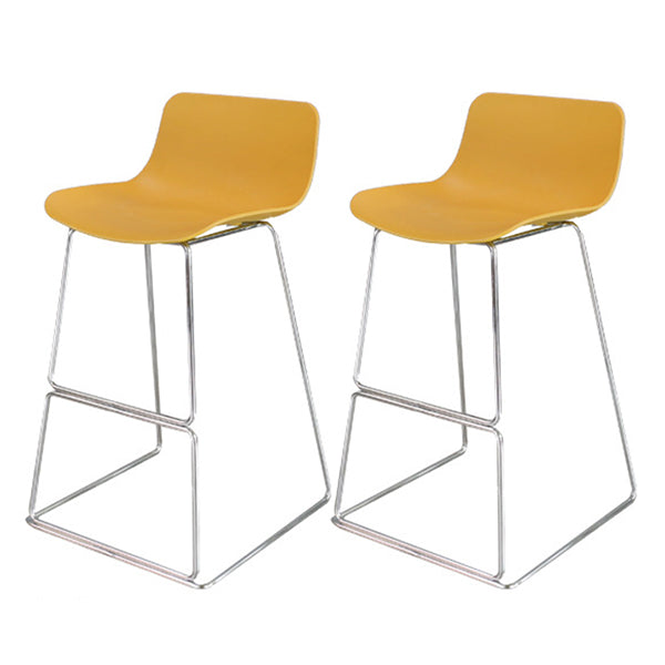 Modern Style Bar-stool Plastic Counter Bar Stool with Metal Legs for Restaurant
