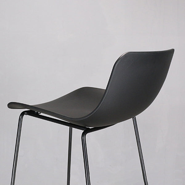 Modern Style Bar-stool Plastic Counter Bar Stool with Metal Legs for Restaurant