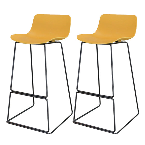 Modern Style Bar-stool Plastic Counter Bar Stool with Metal Legs for Restaurant
