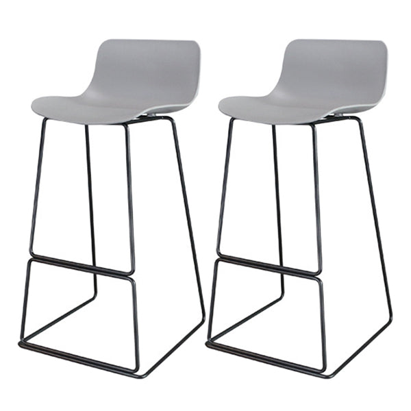 Modern Style Bar-stool Plastic Counter Bar Stool with Metal Legs for Restaurant