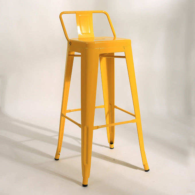 Industrial Bar and Counter Stool Metal Square Stool with 4 Legs