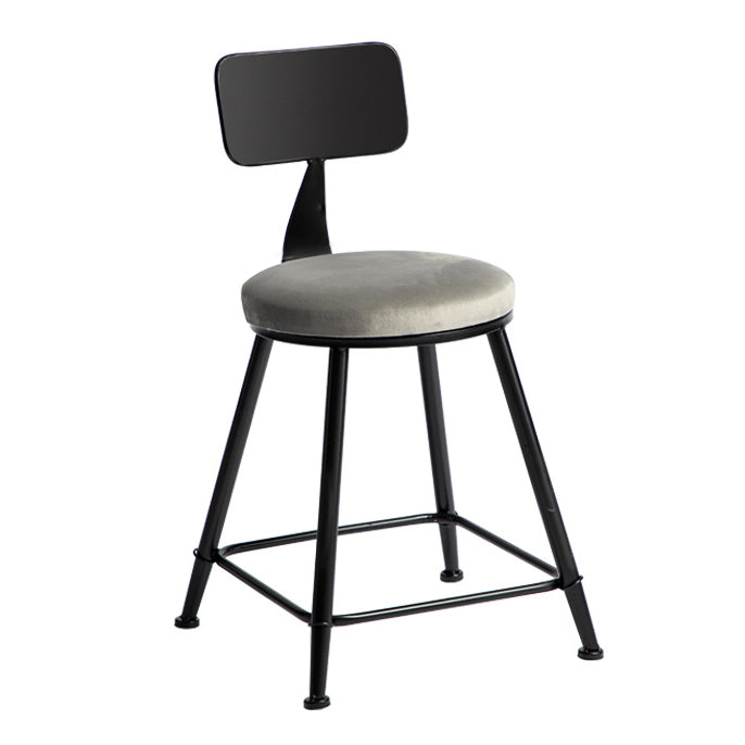 Industrial Bar and Counter Stool Metal Stool with Black Base