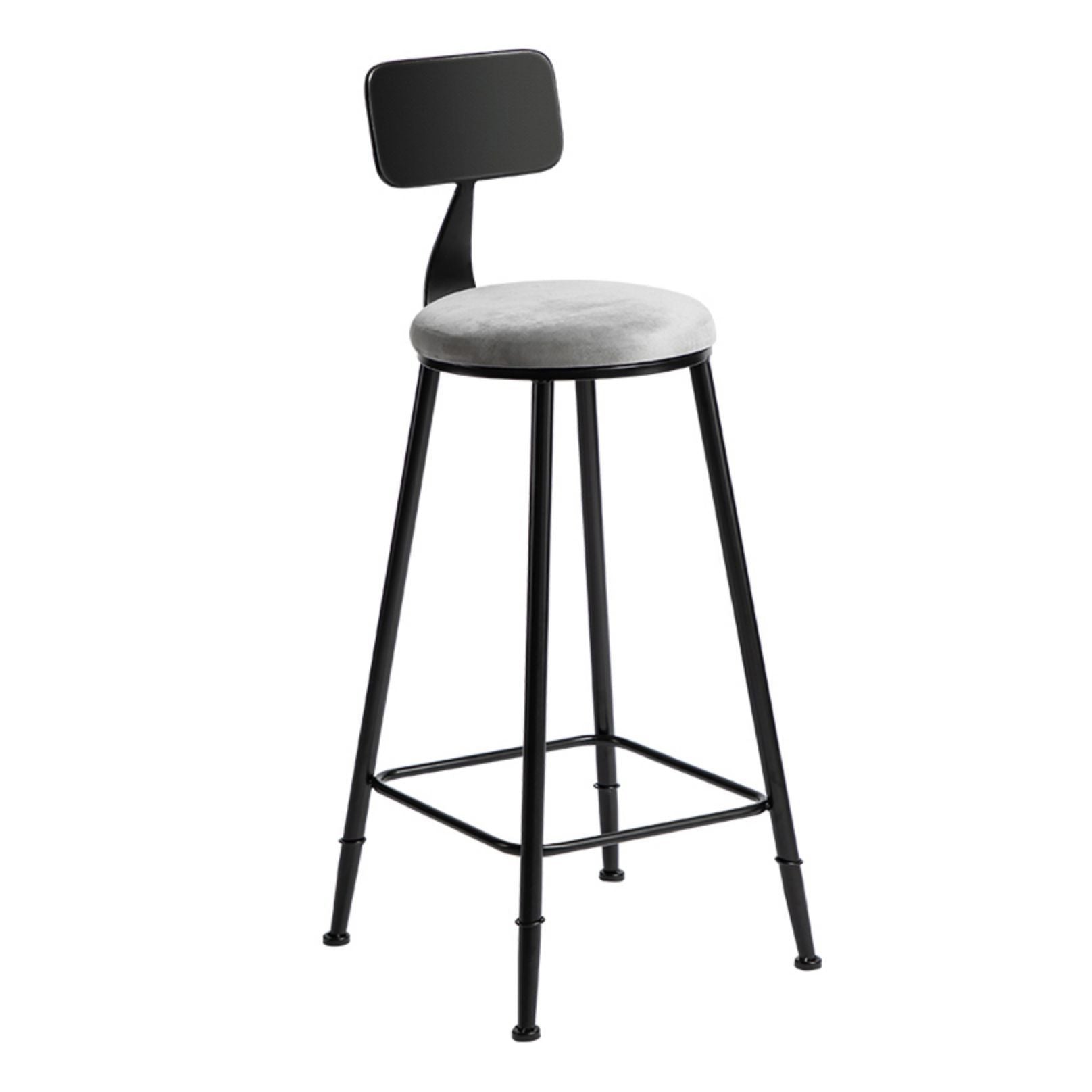 Industrial Bar and Counter Stool Metal Stool with Black Base