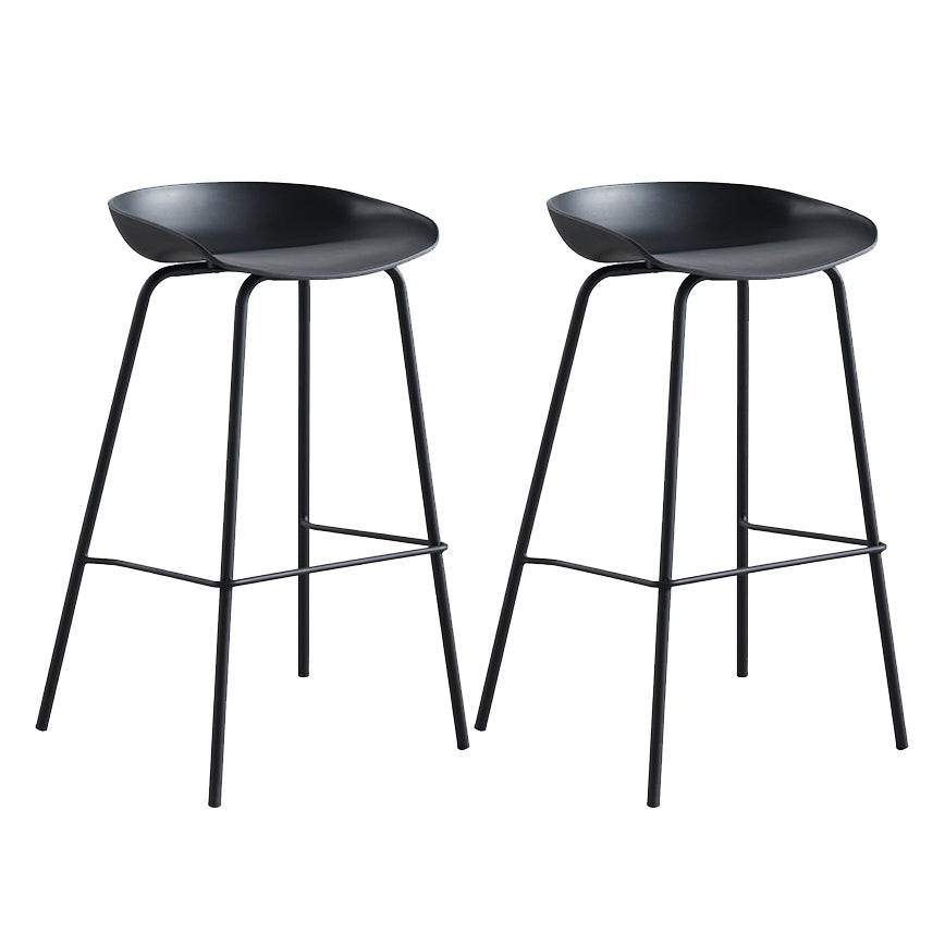 Industrial Metal Kitchen Dining Room Armless Stool Low Back Bar Stool