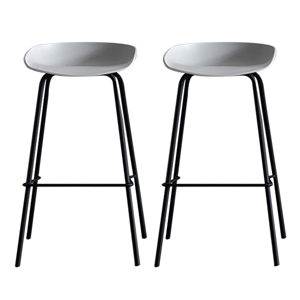 Industrial Metal Kitchen Dining Room Armless Stool Low Back Bar Stool