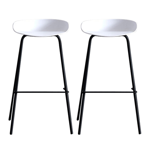 Industrial Metal Kitchen Dining Room Armless Stool Low Back Bar Stool