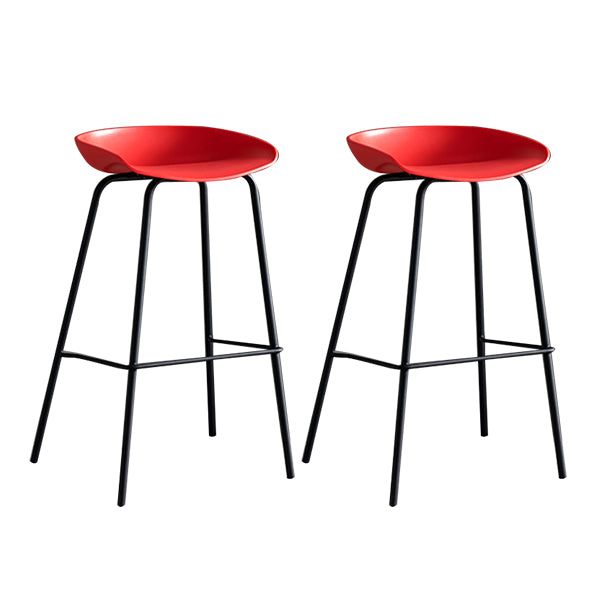 Industrial Metal Kitchen Dining Room Armless Stool Low Back Bar Stool